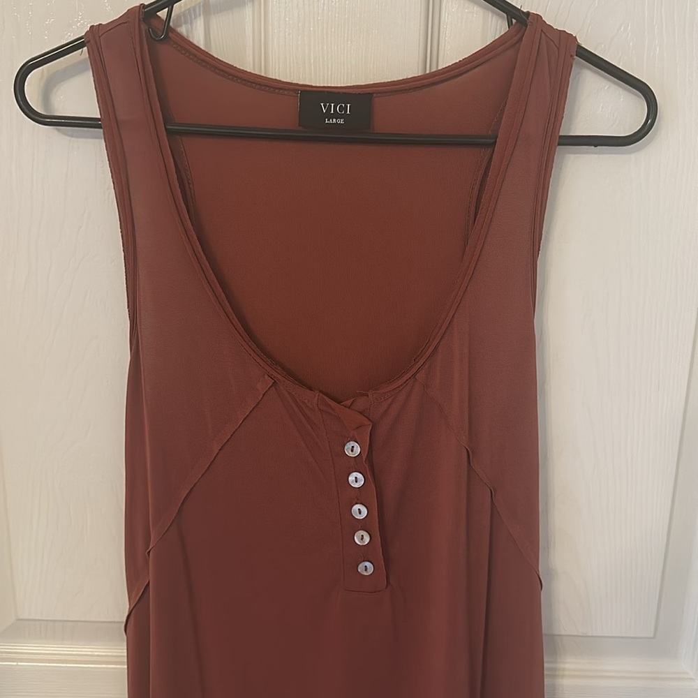 Vici Button Down Tank - image 2